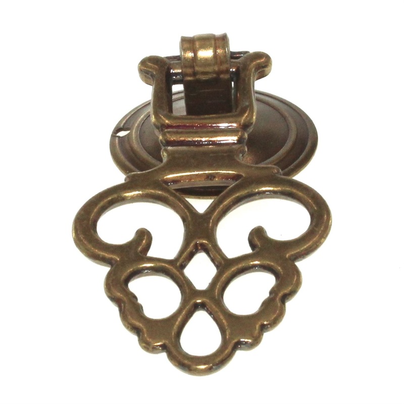 Belwith Queen Anne Lancaster Brass 2 1/2 Lace Cabinet Ring Pull P8005-LP