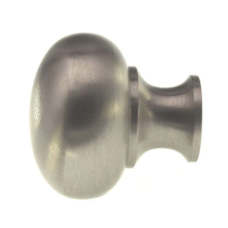 FKI Hardware Period Brass Satin Nickel 1 1/8 Solid Brass Cabinet Knob BK12-15