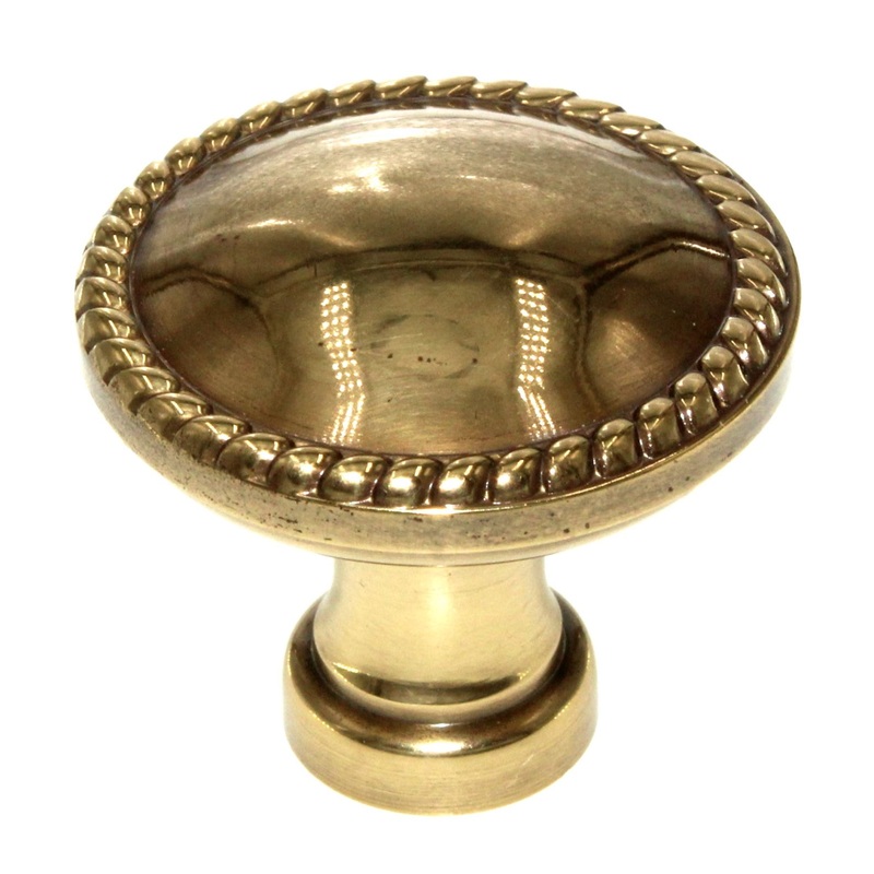 Hickory Hardware Annapolis Sherwood Antique Brass 1 1/4 Rope Cabinet Knob P102