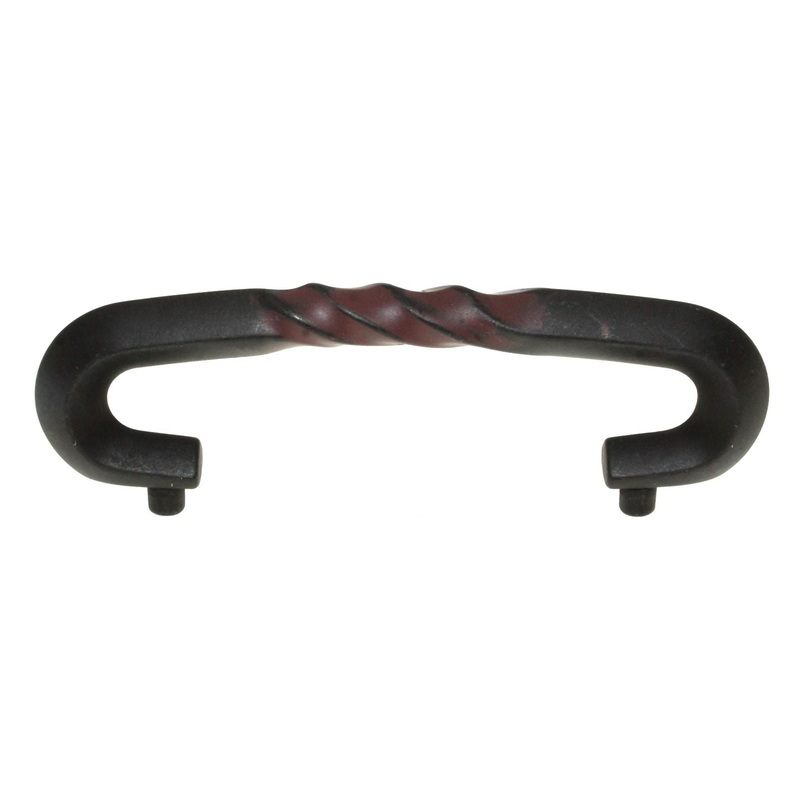 Hickory Hardware Blacksmith Rustic Iron 3 Ctr. Rustic Cabinet Pull PA1323-RI