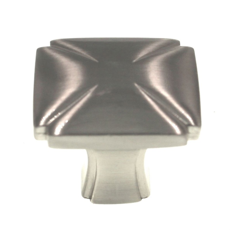 Hickory Hardware Bridges Satin Nickel 1 3/16 Square Cabinet Knob P3230-SN
