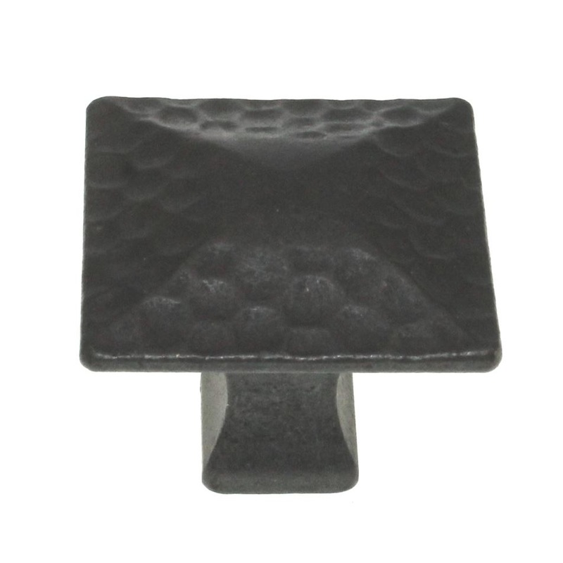 Hickory Hardware Craftsman Black Iron 1 1/4 Hammered Cabinet Knob P2172-BI