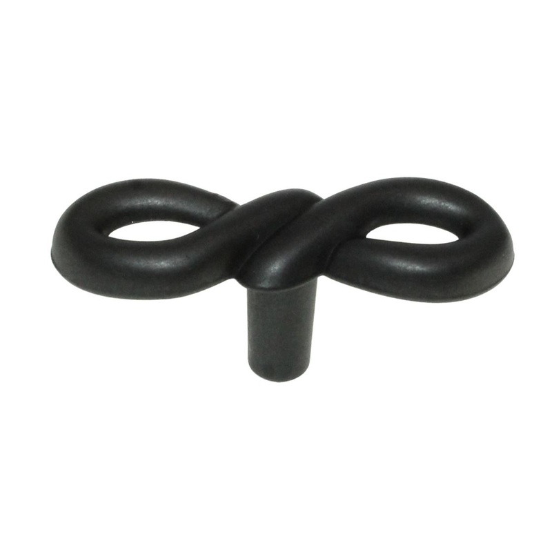 Hickory Hardware French Twist Black Iron 2 1/8 Knot Cabinet Knob P3450-BI