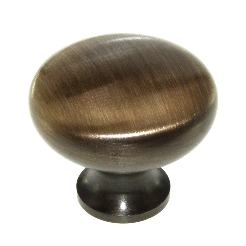 Hickory Hardware Satin Dover 1 1/4 Round Solid Brass Cabinet Knob BK13-9013