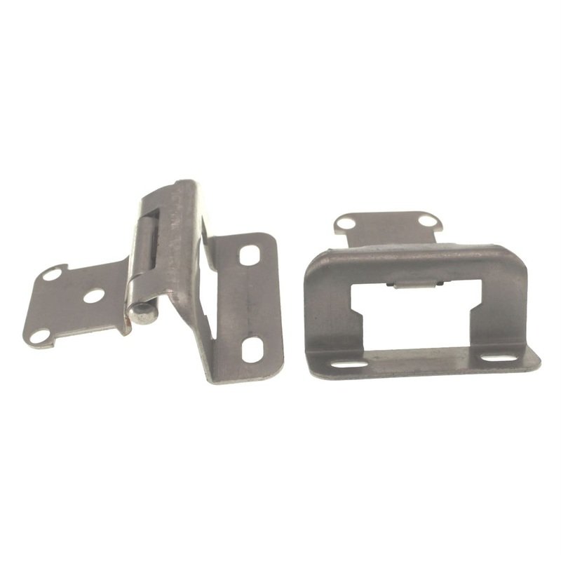 Hickory Hardware Satin Nickel Self-Closing Wrap 1/2 Overlay Hinges P2710F-SN