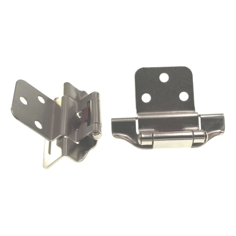 Hickory Hardware Satin Nickel Self-Closing Wrap 3/8 Inset Hinges P61030F-SN