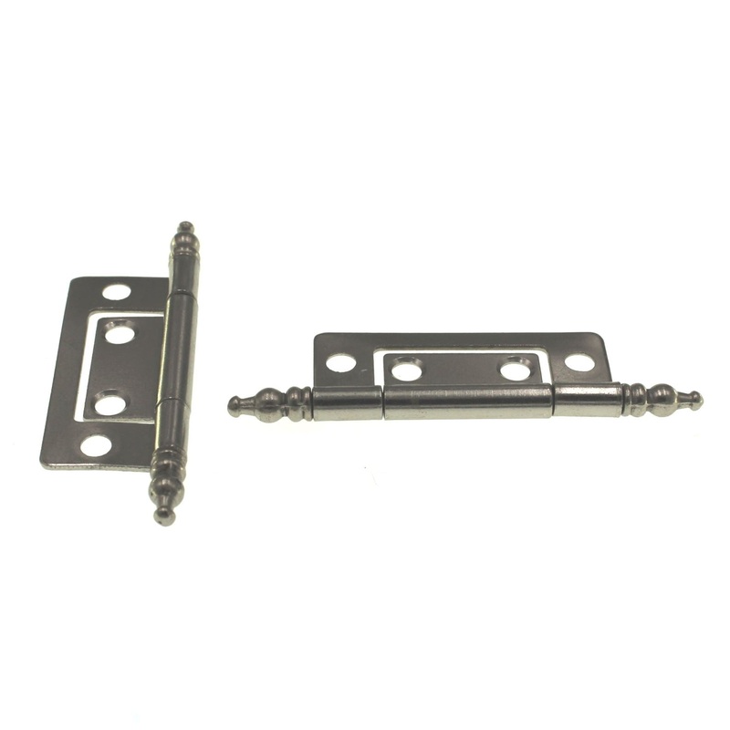 Hickory Hardware Self Mortise 2 Minaret Cabinet Hinges Satin Nickel P8294-SN