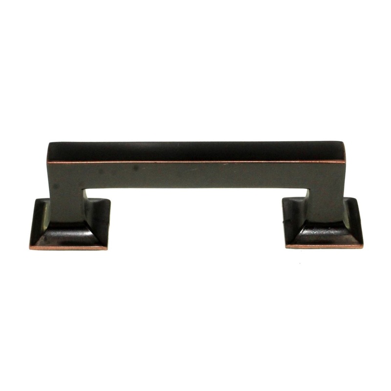 Hickory Hardware Studio Oil-Rubbed Bronze 3 Ctr. Square Bar Pull P3010-OBH