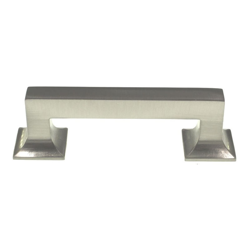 Hickory Hardware Studio Stainless Steel 3 Ctr. Square Cabinet Bar Pull P3010-SS