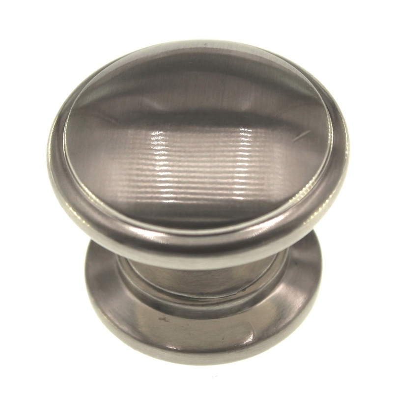 Hickory Hardware Williamsburg Satin Nickel 1 1/4 Ridged Cabinet Knob P3053-15