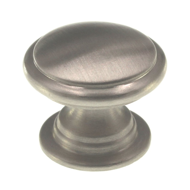 Keeler Power & Beauty Satin Nickel 1 1/4 Ridged Cabinet Knob K444