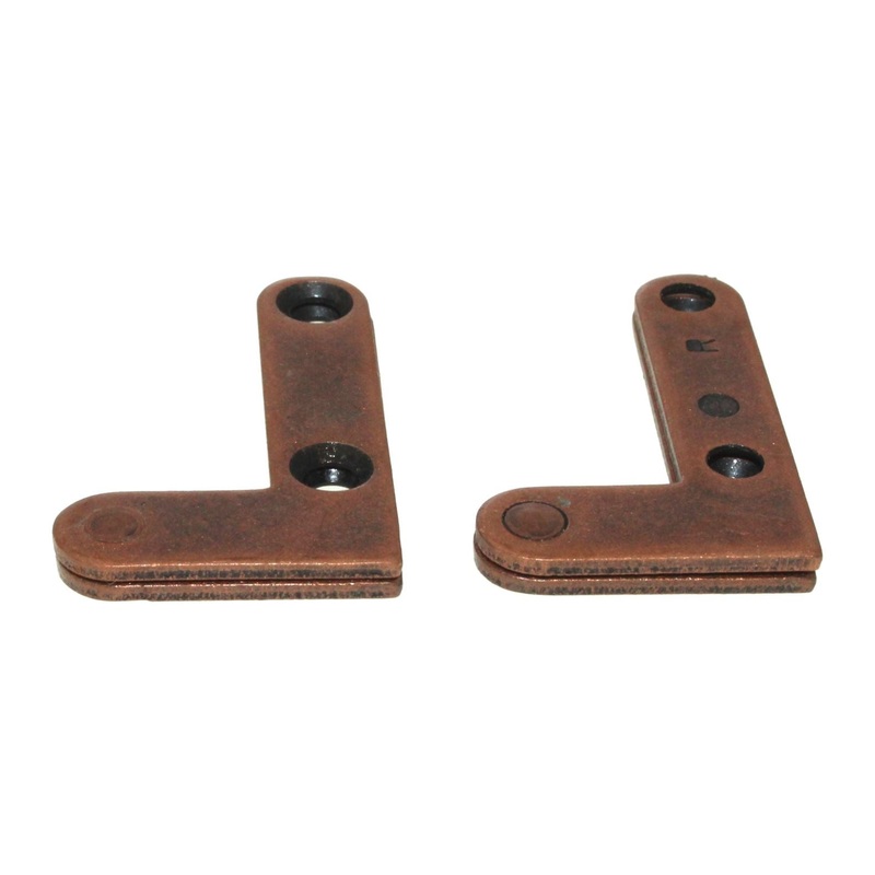 Pair Amerock Machine Copper Cabinet Pin Knife-Pivot Hinges 3/4 Door BP30234-MC