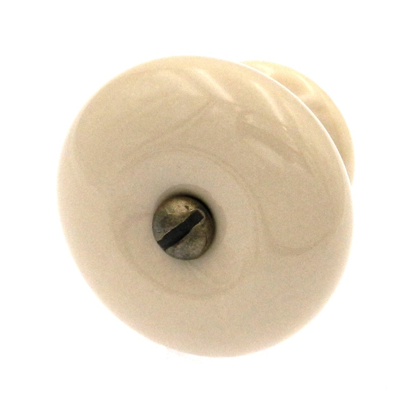 Amerock Allison Almond Ceramic 1 1/2 Cabinet Knob with Wood Screw 69108