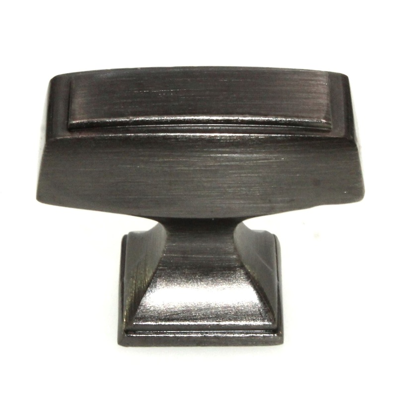 Amerock Mulholland Gunmetal 1 1/2 Rectangle Cabinet Knob BP535342GM