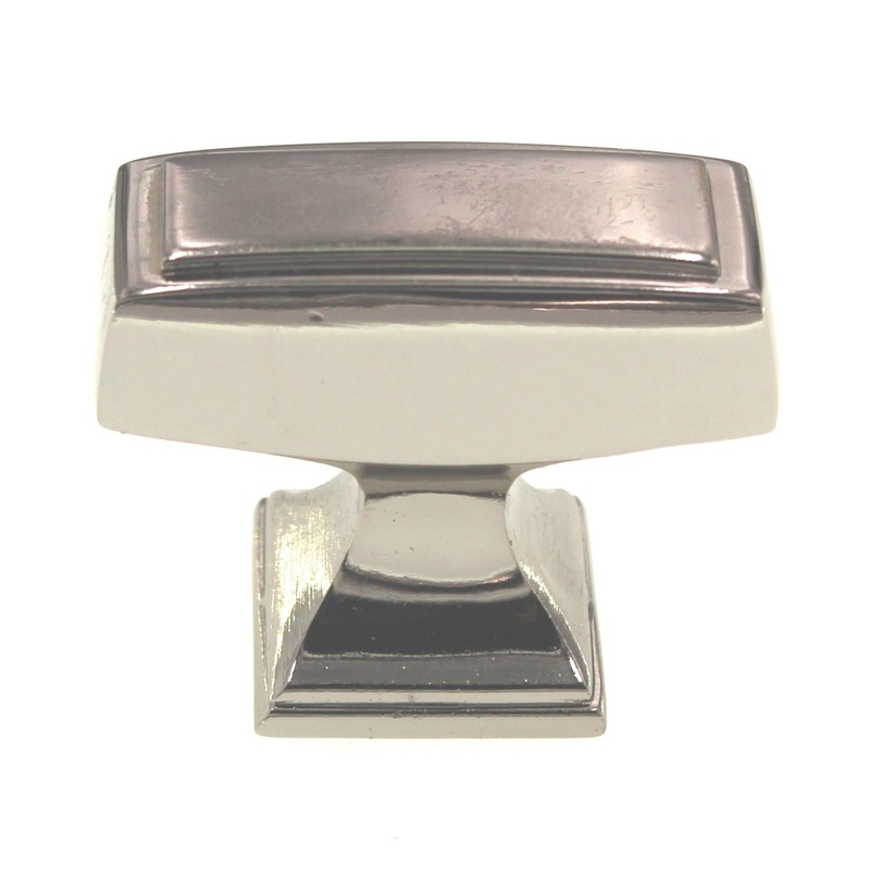 Amerock Mulholland Polished Nickel 1 1/2 Rectangle Cabinet Knob BP535342PN