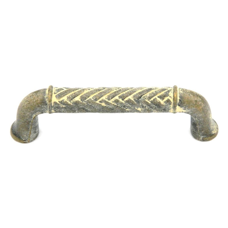 Belwith Catamaran Basket Weave 3 Cabinet Arch Pull Blonde Antique P7511-BOA