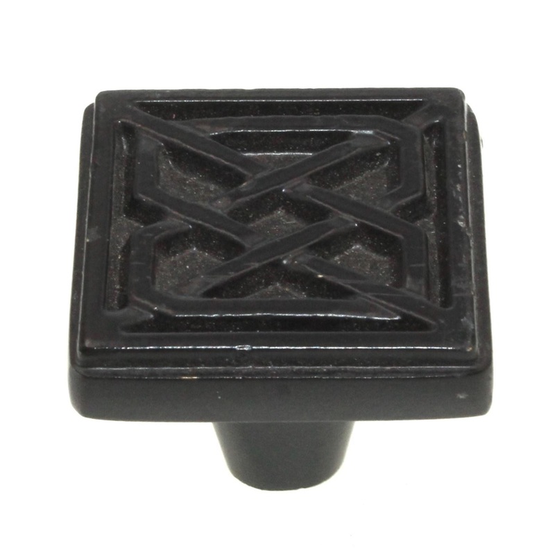 Belwith Keeler Celtic 1 1/4 Square Cabinet Knob Matte Black KB73836-MB