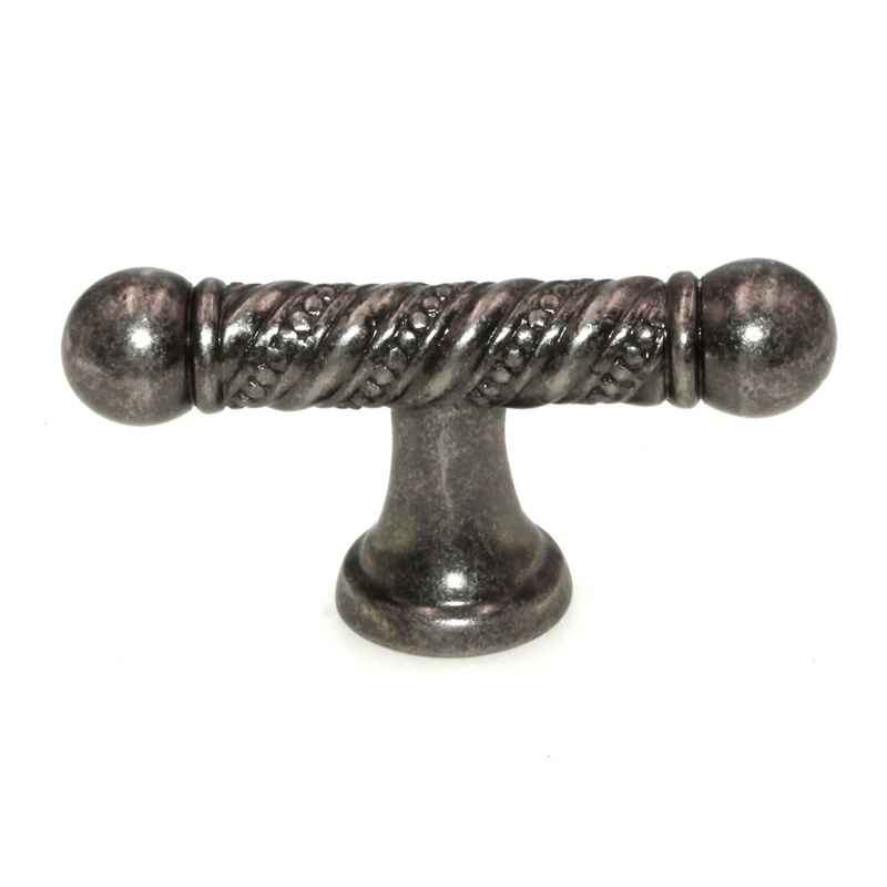 Belwith Keeler La Roca Black Nickel Vibed 2 1/2 Dotted Cabinet T Knob P3536-BNV