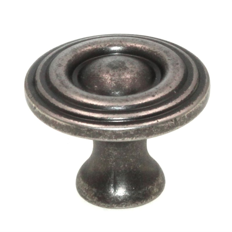 Hickory Hardware Conquest Black Nickel Vibed 1 3/16 Cabinet Knob P14402-BNV