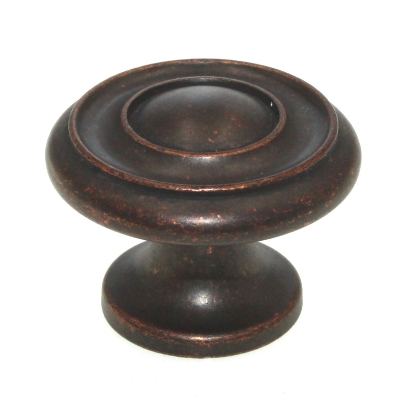 Hickory Hardware Cottage Dark Antique Copper 1 1/2 Ring Cabinet Knob P3501-DAC