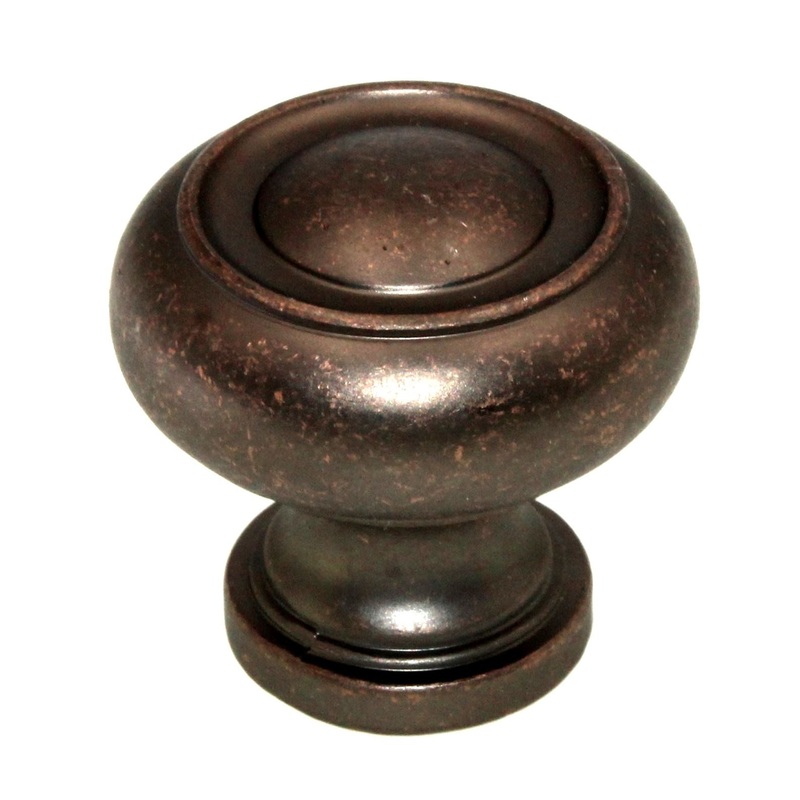 Hickory Hardware Cottage Dark Antique Copper 1 1/4 Ring Cabinet Knob P3151-DAC