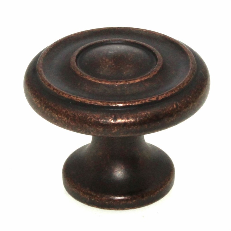 Hickory Hardware Cottage Dark Antique Copper 1 1/4 Ring Cabinet Knob P3500-DAC