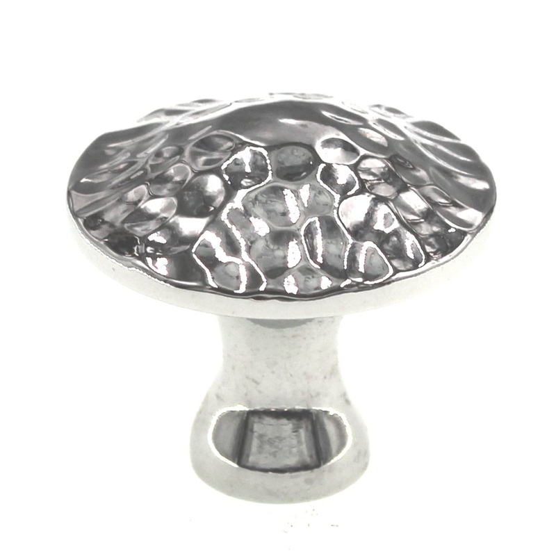 Hickory Hardware Craftsman Chrome 1 1/4 Hammered Cabinet Knob P2170-CH