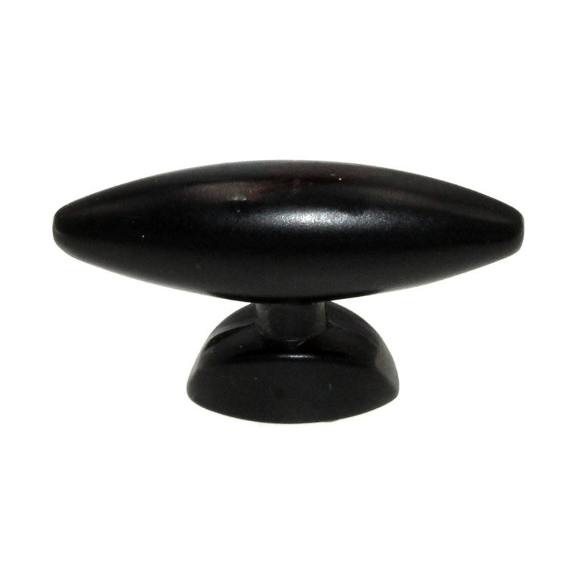 Hickory Hardware Metropolis Matte Black 1 9/16 Football Cabinet Knob PA0211-MB