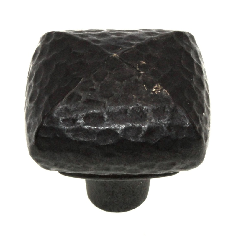 Hickory Hardware Mountain Lodge Black Iron 1 1/4 Hammered Cabinet Knob P3062-BI