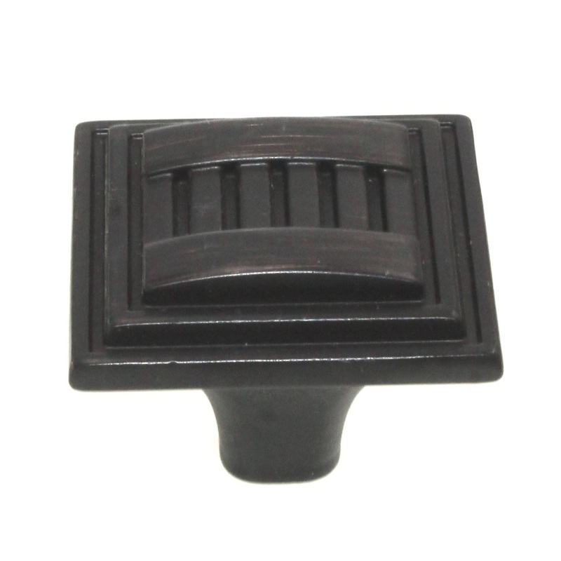 Hickory Hardware Sydney 1 5/16  Square Cabinet Knob Vintage Bronze HH74670-VB