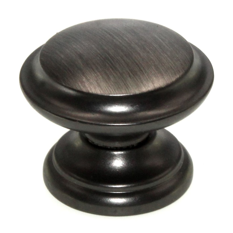 Jeffrey Alexander Cordova Brushed Pewter 1 3/8 Flat Top Cabinet Knob 0251BNBDL
