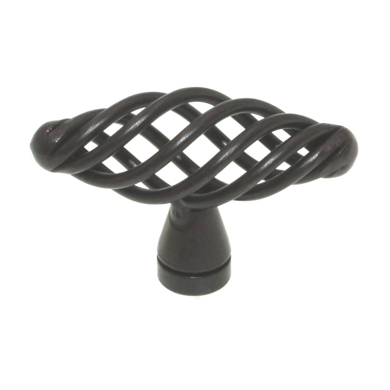 Jeffrey Alexander Zurich Dark Copper 2 Cabinet Birdcage T-Bar Knob I350-DACM