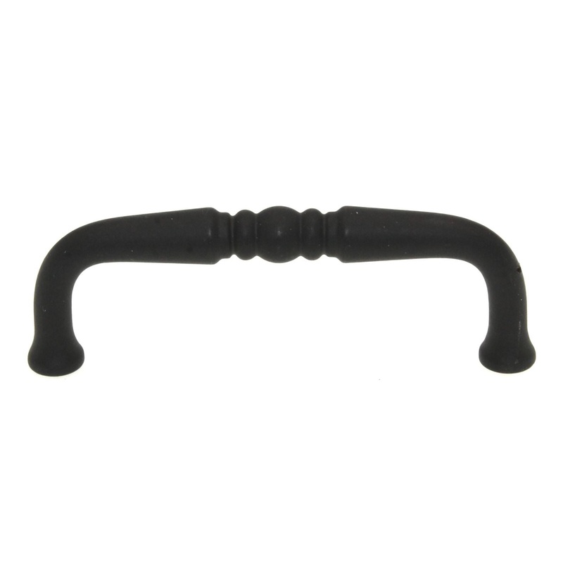 Keeler Power & Beauty Wrought Iron Black 3 Ctr. Cabinet Arch Pull Q769-19