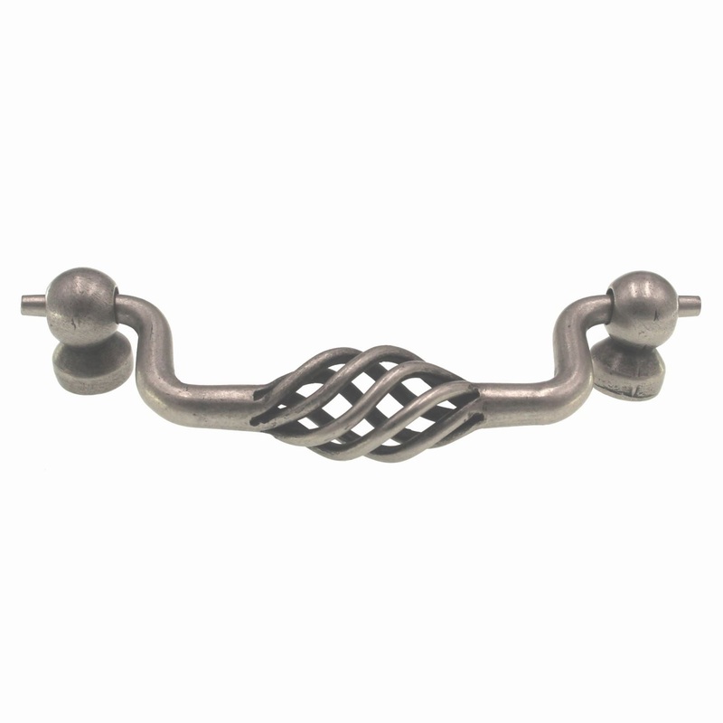 Liberty Forged Iron Pewter 3 3/4 (96mm) Ctr. Birdcage Bail Pull PN0527V-AP