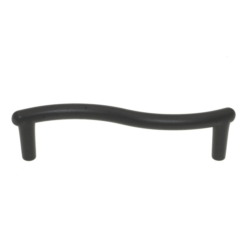 Liberty Fusilli Flat Black 3 3/4 (96mm) Ctr. Curved Cabinet Bar Pull P83506V-FB