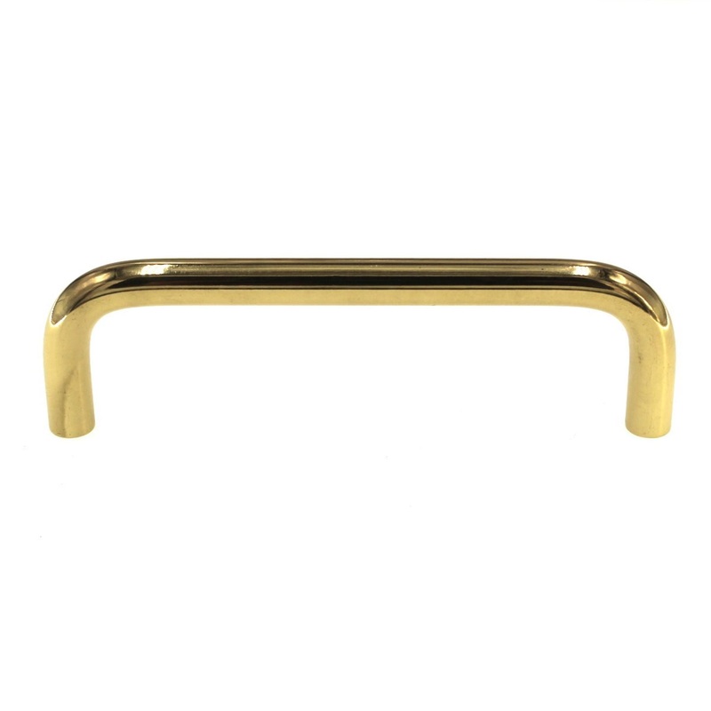 Liberty Polished Brass 3 3/4 (96mm) Ctr. Smooth Cabinet Wire Pull P604B6-PB