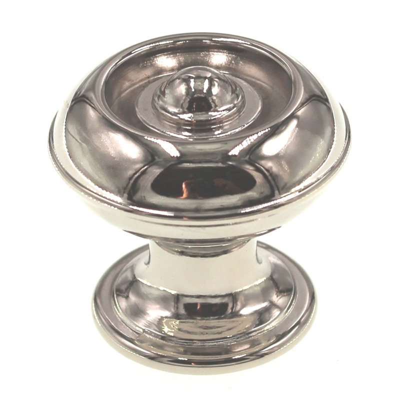 Martha Stewart Living Polished Nickel 1 3/16 Button Cabinet Knob P20631C-PN-CP