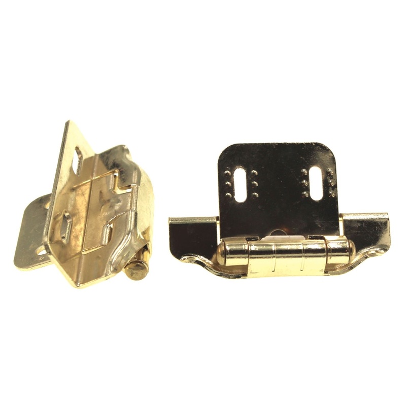 Pair Liberty Polished Brass 1/4 Overlay Adjustable Wrap Hinges H01911C-BP-O