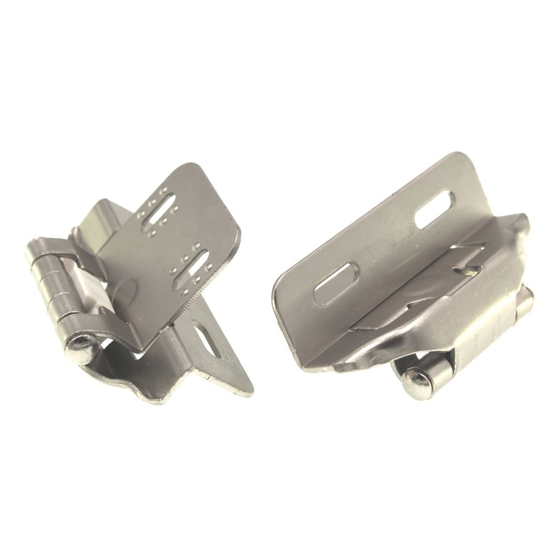 Pair Liberty Satin Nickel 1/4 Overlay Adjustable Wrap Hinges H01911C-SN-O