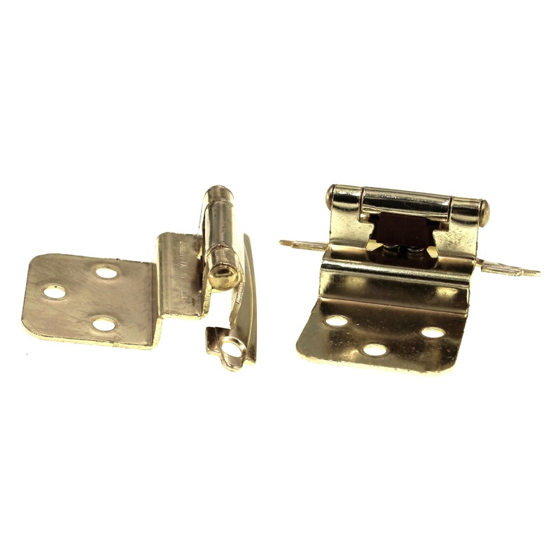 Pair Liberty Self-Closing Polished Brass Hinges 3/8 Inset H0104AV-PB-O2