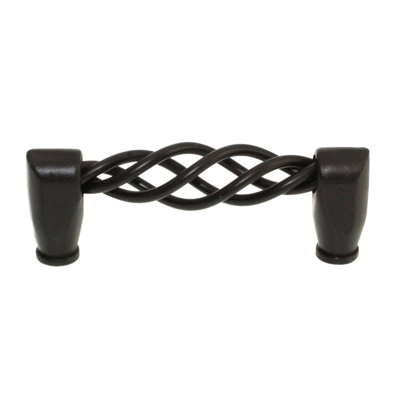 Zurich Dark Copper 3 Ctr Cabinet Bar Pull Birdcage Handle K1300-DACM