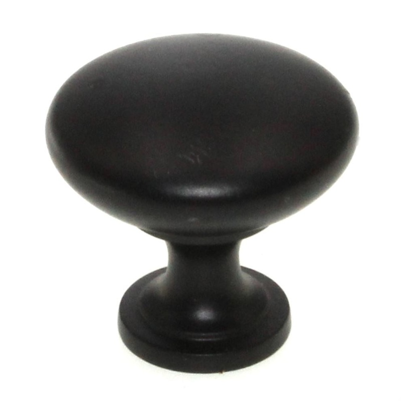 Amerock Edona Matte Black 1 1/4 Round Cabinet Knob BP53005FB