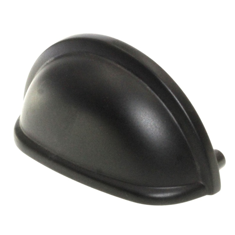 Amerock Everyday Heritage Matte Black 3 Ctr. Drawer Cup Pull BP53010FB