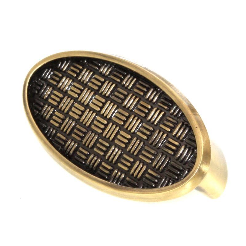 Amerock Patterns Elegant Brass 3 Ctr Hatch Cup Pull BP26122EB