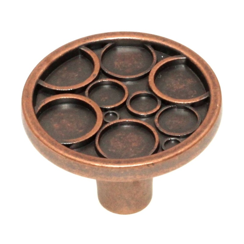 Amerock Playful Nature Weathered Copper 1 1/2 Circles Cabinet Knob BP26115WC