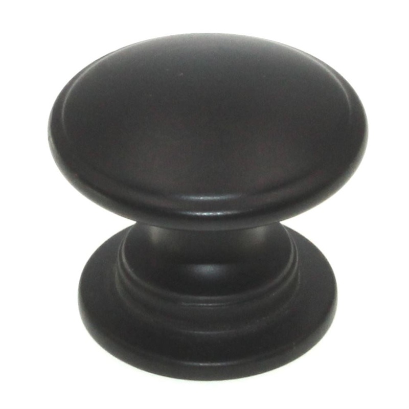 Amerock Ravino Matte Black 1 1/4 Ring Cabinet Knob BP53012FB