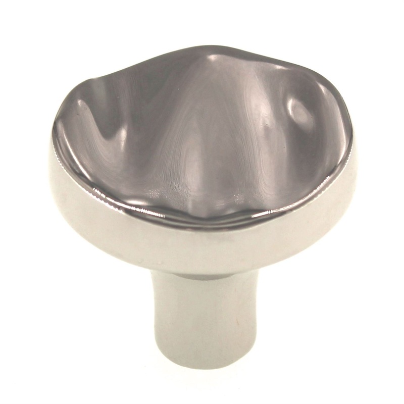 Belwith Keeler Caspian Polished Nickel 1 1/4 Wavy Top Cabinet Knob B056974-14