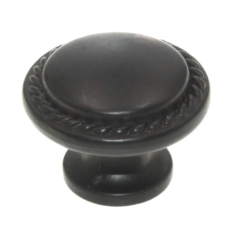 Hickory Hardware Carbonite Matte Black 1 1/4 Rope Cabinet Knob P3630-MB