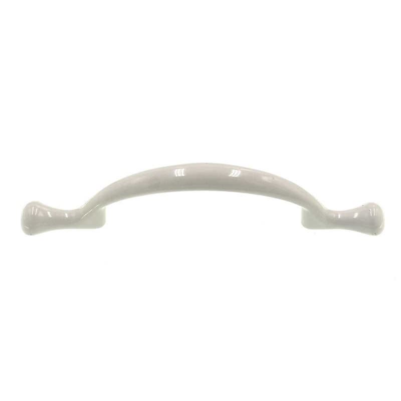 Hickory Hardware Conquest White 3 Ctr. Cabinet Arch Pull P14174-W