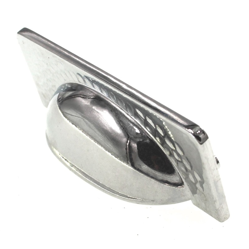 Hickory Hardware Craftsman Chrome 3 3/4 (96mm) Ctr. Hammered Cup Pull P2174-CH